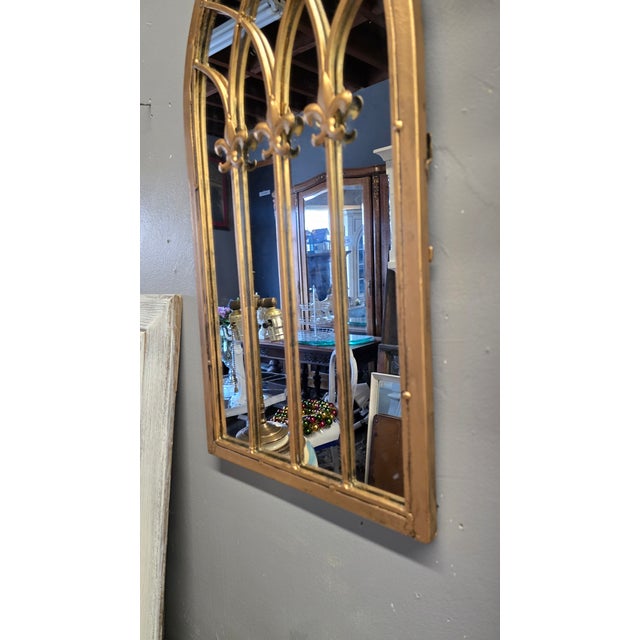 Vintage Cathedral Style Wall Mirror For Sale - Image 4 of 5