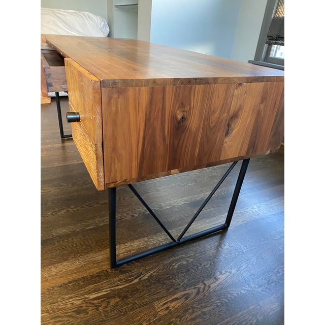 Crate and Barrel Atwood Reclaimed Writing Desk Chairish