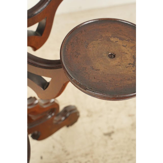 Early 20th Century Victorian Spinning Fretwork Freestanding Plant Stand For Sale In New York - Image 6 of 9