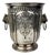 Antique Silver Plated Champagne Bucket with Lion Head Handles, 1920s For Sale