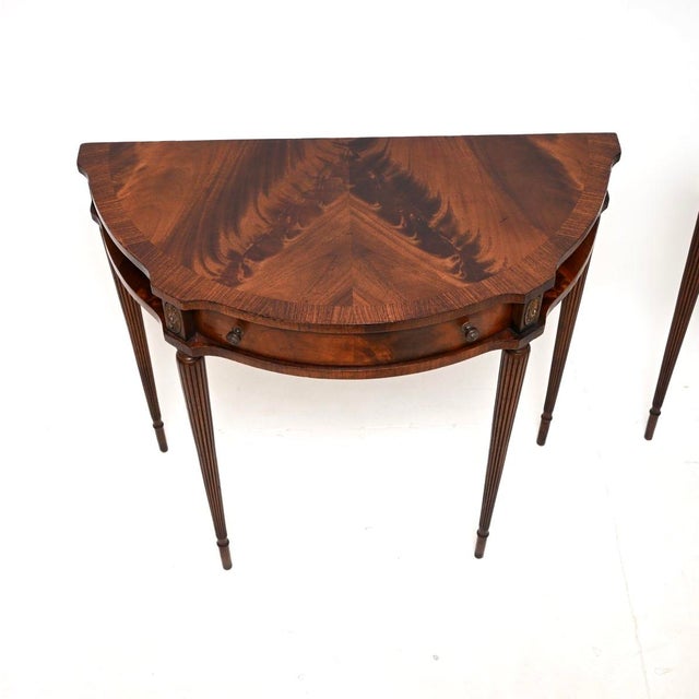 1950s Regency Style Console Tables, 1950, Set of 2 For Sale - Image 5 of 11
