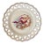 English Romantic Cherub Cupid Porcelain Plate With Lattice Margin and Gold Rim For Sale