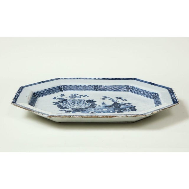 Mid 18th Century Traditional Large Irish Delft Blue & White Serving Platter For Sale - Image 10 of 12