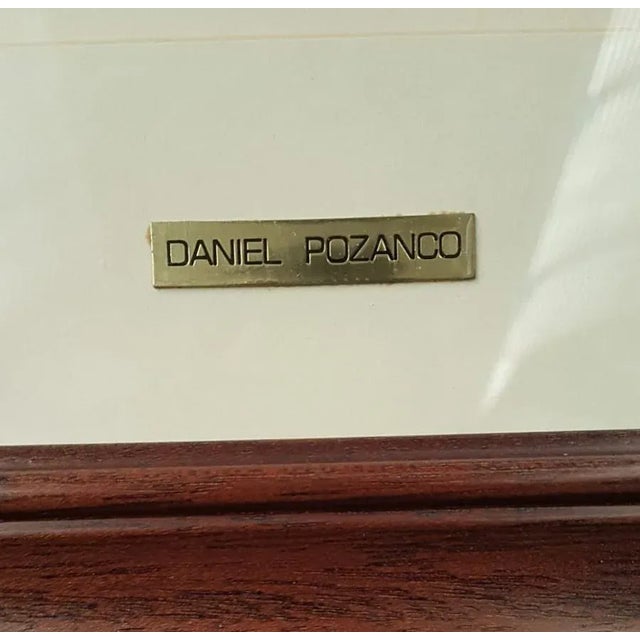 Daniel Pozanco, Landscape Composition, Watercolor on Paper, Framed For Sale - Image 3 of 4