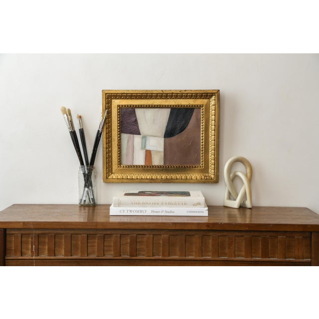 Original Framed Abstract Painting in Antique Gold Frame For Sale - Image 14 of 15