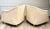 Pair of Vintage Curved Barrel Chairs in Pale Apricot Linen Blend For Sale - Image 11 of 16
