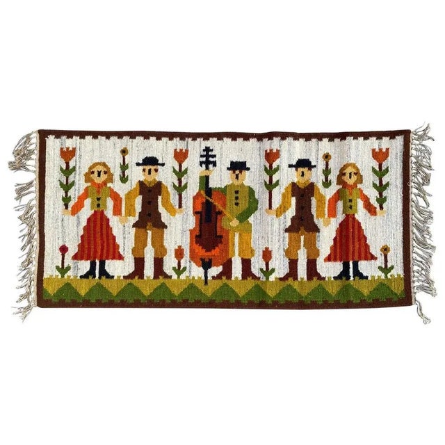 Vintage Polish Tapestry Kilim For Sale - Image 11 of 11