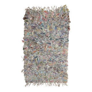 Late 20th Century Colorful American Braid Confetti Throw Size Rug For Sale