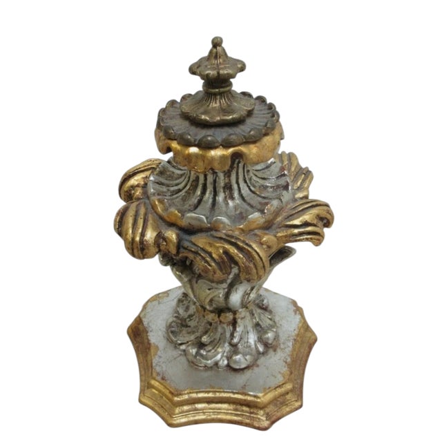 1990s 1990s Italian Gold Silver Gilt Regency Plum Finial Sculpture For Sale - Image 5 of 9