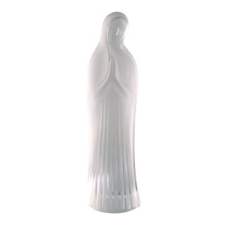 Vintage Signed Lalique French Crystal Madonna Figurine For Sale