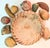 Mexican Large 16" Vintage Mexican Terracotta Centerpiece Bowl & 10-Piece Fruit Set For Sale - Image 3 of 6