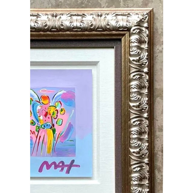 Vintage Boho Peter Max Hand Painted Serigraph For Sale - Image 10 of 12