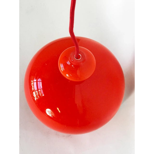 1960s Orange Double Glass Pendant Lamp by Hans Agne Jakobsson for AB Markaryd For Sale - Image 5 of 8