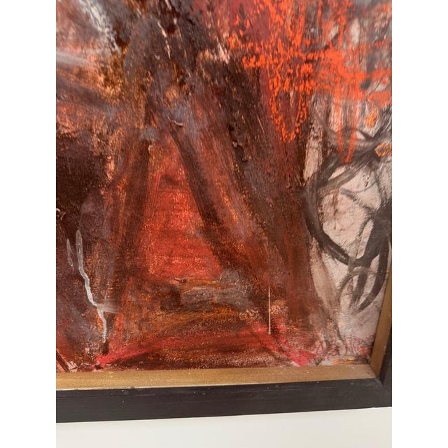 Manner of Peter Coviello, Large Red Abstract, Oil Painting For Sale - Image 13 of 14