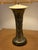 Vintage Brass Table Lamp + Scallop Shade For Sale - Image 12 of 12