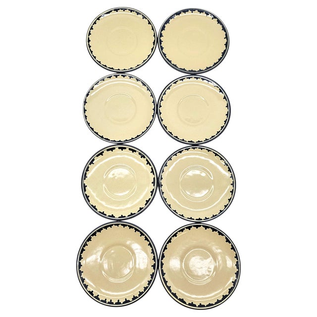 VTG Corso Dei Fiori Casolare Cups & Saucers Set of 8 Italian Maiolica Painted For Sale - Image 4 of 18