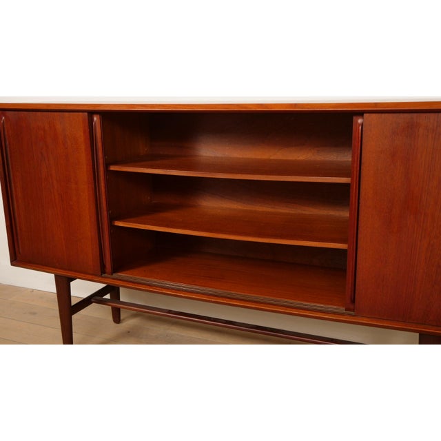 Vintage Danish Highboard in Teak by Arne Vodder for HP Hansen For Sale - Image 12 of 15