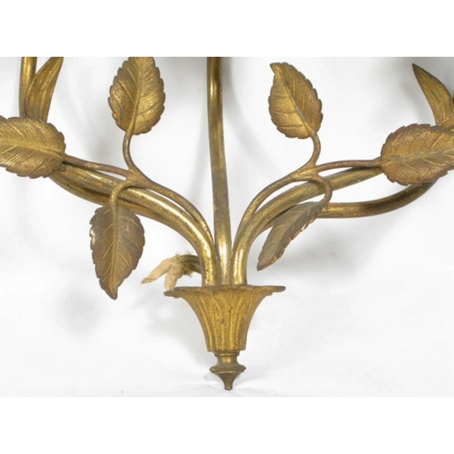 1950s Golden Bronze Wall Lamps, 1950s, Set of 2 For Sale - Image 5 of 8