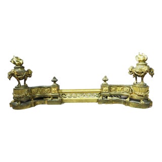 Golden Bronze Fireplace Front For Sale