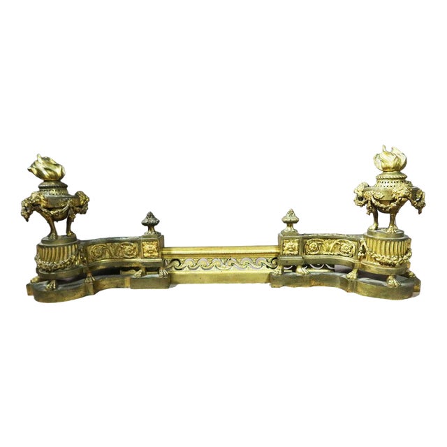 Golden Bronze Fireplace Front For Sale