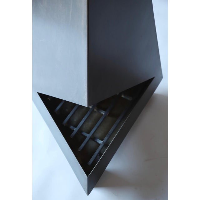 Modern Steel Fire Pit Chiminea Outdoor Fireplace For Sale - Image 11 of 14