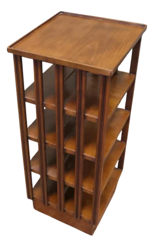 French Four-Shelf Revolving Bookcase
