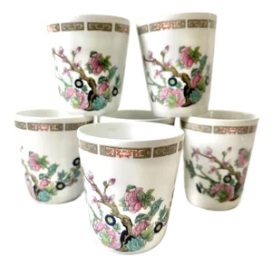 Limoges France Porcelain Hand Painted Cups Set of 6