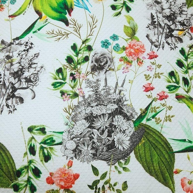 Botanical Print Barrel Chairs A Pair Chairish