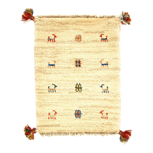 Pasargad DC Rust and Beige Gabbeh Lori Baft Scatter Rug