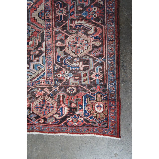 Semi Antique Oriental Tribal Hand Knotted Wool Area Rug Carpet 11' X 13' For Sale - Image 6 of 12