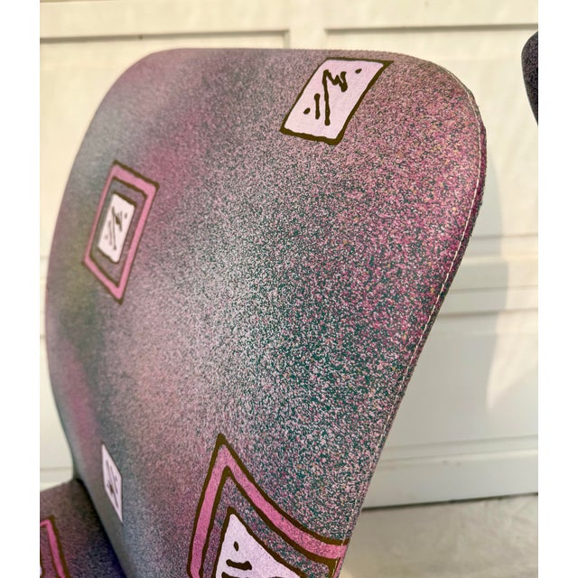 Mauve 1980's Carson’s Cantilever Sculptural Swivel Lounge Chair, Attributed to Milo Baughman - Sold Individually For Sale - Image 8 of 16