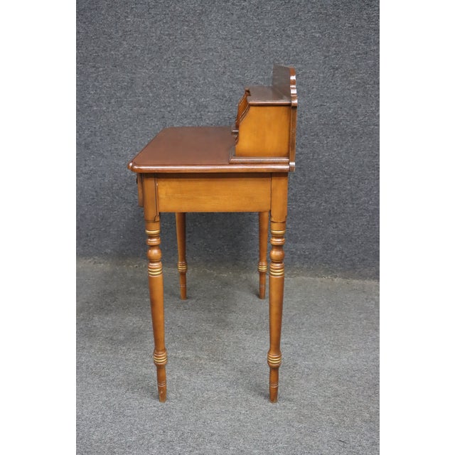 Mid-Century Hitchcock Style Cherry Writing Desk With Stenciled Fruit Decoration For Sale - Image 14 of 15