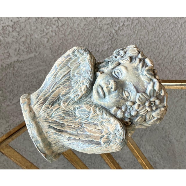 Late 20th-Century Enchanting Châteaucore-Style Three-Faced Cherub Candle or Plant Holder For Sale - Image 9 of 18