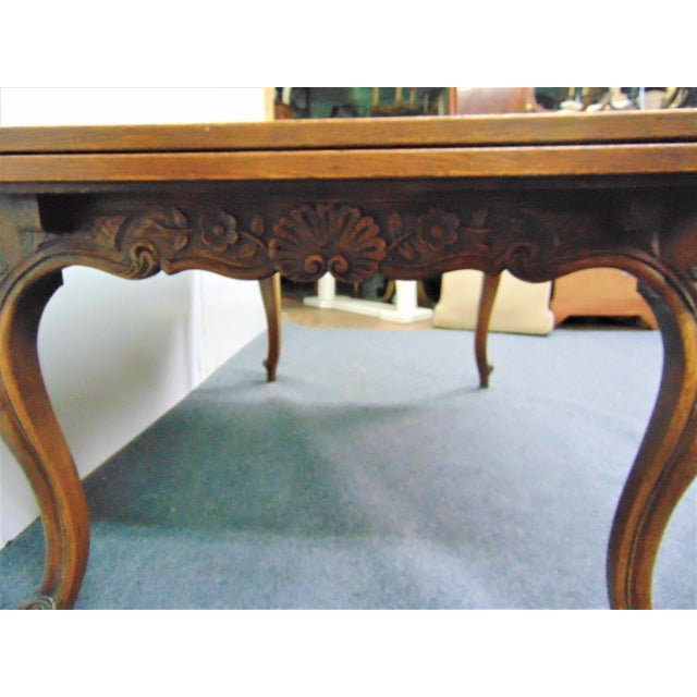 Louis XV Style Carved Oak Refectory Dining Table For Sale In Philadelphia - Image 6 of 10