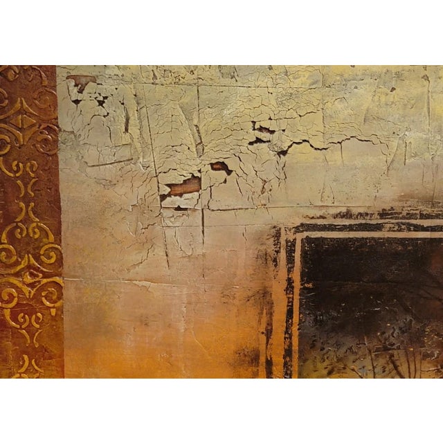2000 - 2009 "Tone and Dawn" Original Mixed Media on Canvas 36" X 60" by Cary Henrie For Sale - Image 5 of 9