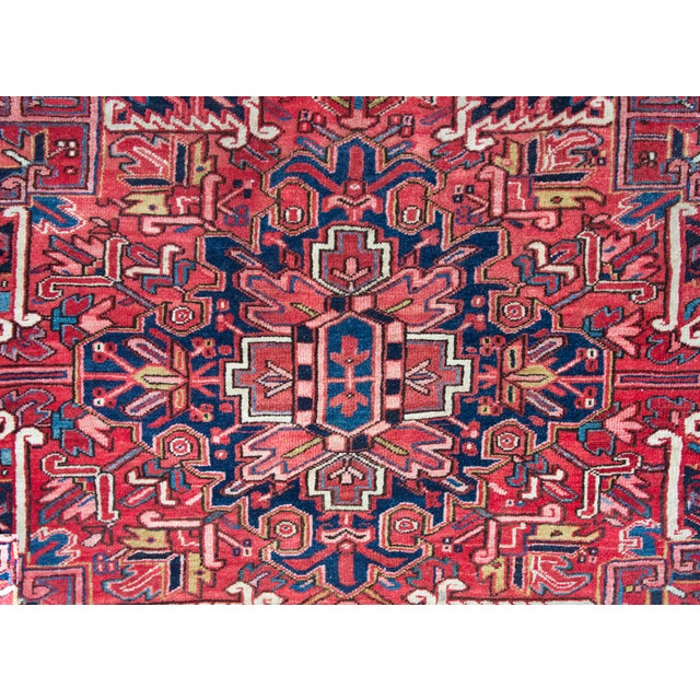 Textile Mid 20th Century Persian Heriz Rug For Sale - Image 7 of 16