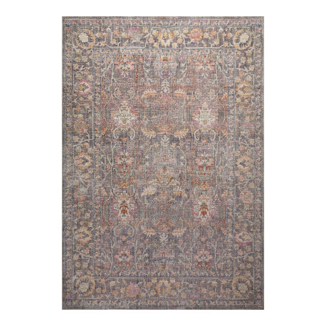 Chris Loves Julia x Loloi Rosemarie Stone / Multi 5' x 7'-10" Area Rug For Sale