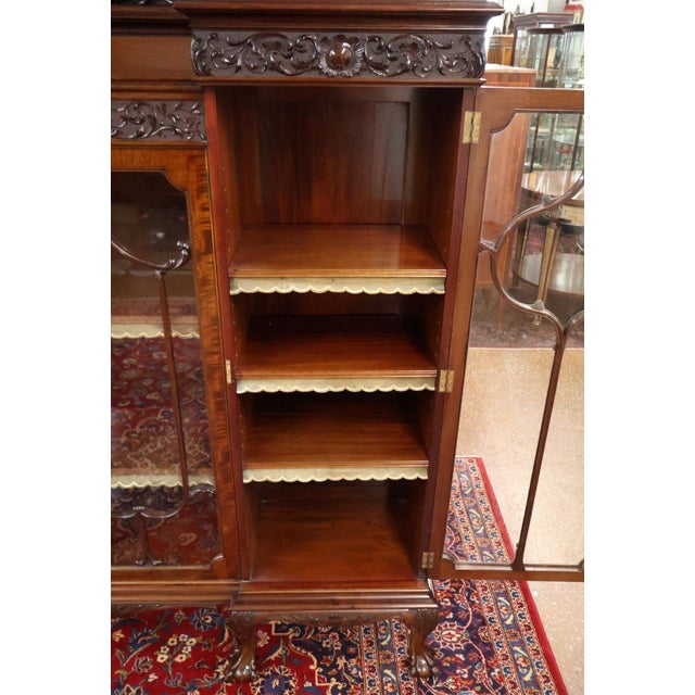 1900-1909 Exceptional Mahogany Waring & Gillow Antique Display Case Bookcase Circa 1900 For Sale - Image 4 of 18