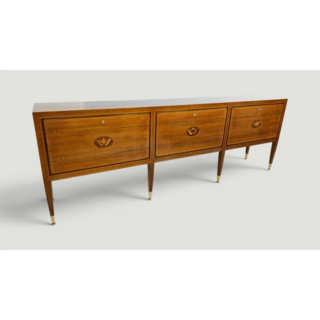 Mid-Century Modern Italian Inlayed Sideboard by Paolo Buffa, 1950s For Sale - Image 6 of 18