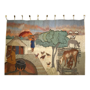 Late 20th Century Hand Woven African Tapestry