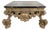 Giltwood and Ebonized Marble Coffee Table by Brustlin Workshop, Los Angeles For Sale