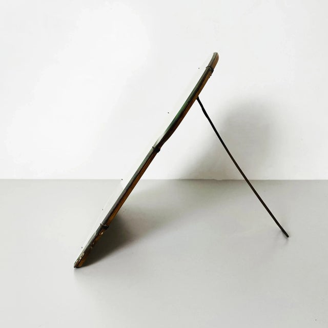Mid-Century Italian Table Mirror in Wood and Iron from Luigi Fontana, 1950s For Sale - Image 6 of 10