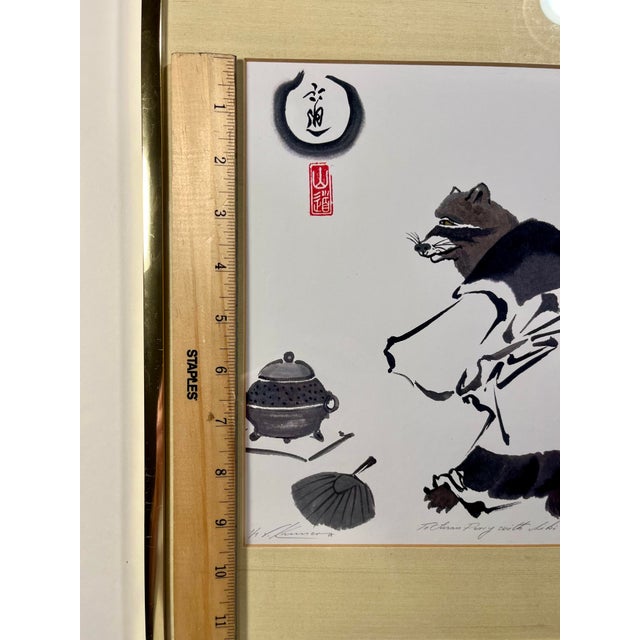 Vintage Limited Edition 1/1 Japanese-Inspired Ink Print – Signed & Zen Imagery For Sale - Image 10 of 10