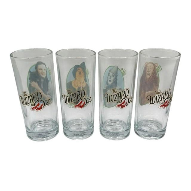 Glass Vintage Glass Tumblers Featuring 'The Wizard of Oz' Characters by Vandor - A Set of 4 For Sale - Image 7 of 15
