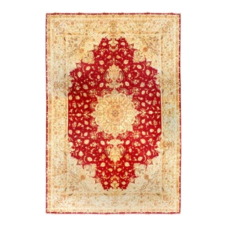 Pasargad DC Fine Handmade Silk & Wool Tabriz Rug For Sale