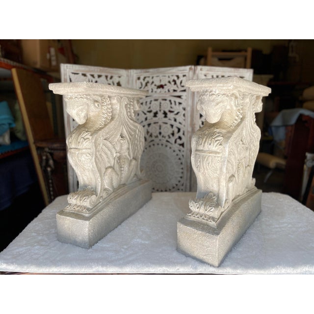 Off-white 1960s Pair of Neoclassical Revival Style Pedestals for Dining Table For Sale - Image 8 of 12