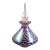 1980s Purple and White Art Glass Perfume Bottle For Sale