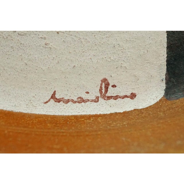 Abstract Art Plates in Terracotta by Maiolino, Brazil, 1970s, Set of 2 For Sale - Image 8 of 18