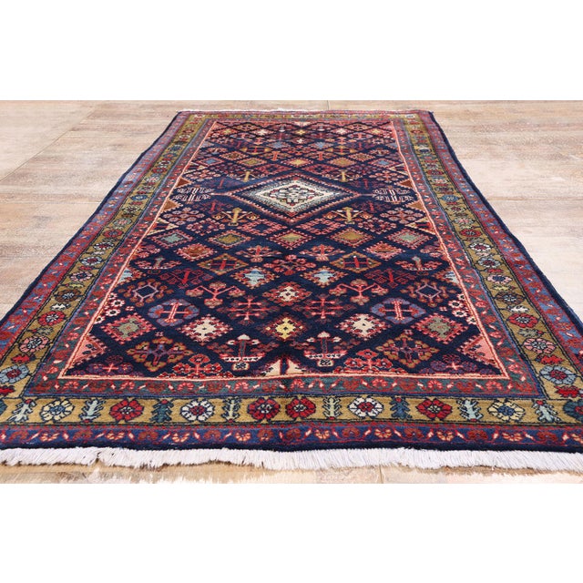 Vintage Persian Joshegan Rug, 04'03 X 10'01 For Sale - Image 9 of 10