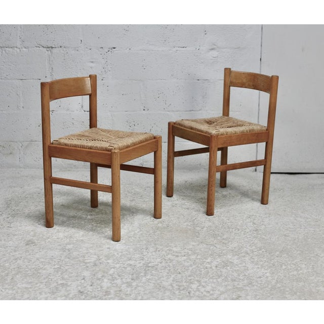 Set of Vintage French Straw Chairs, 1960 For Sale - Image 14 of 16